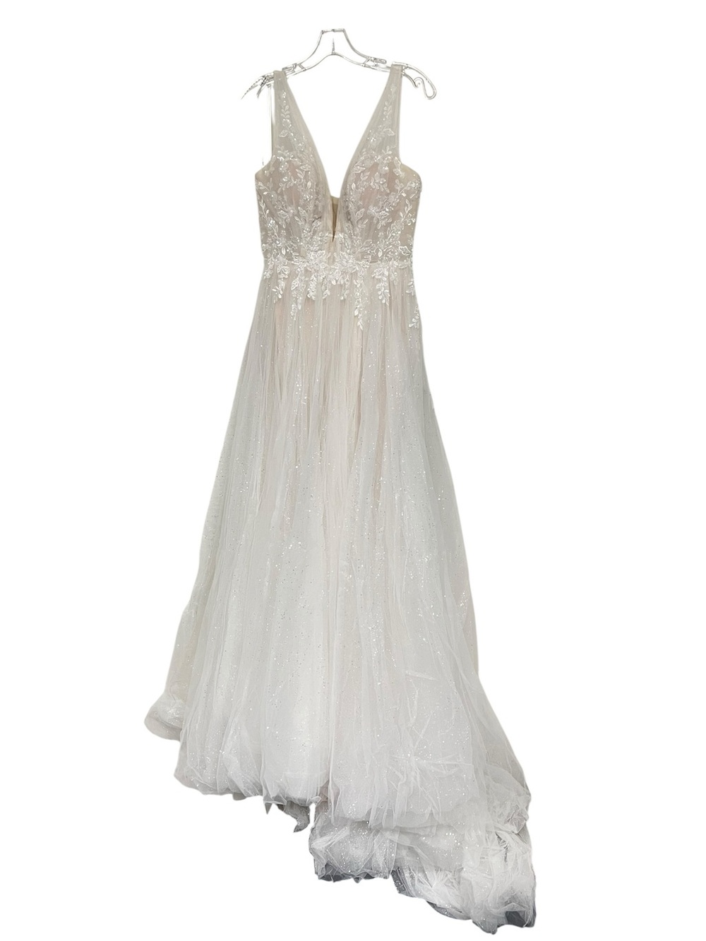 New Stella York 7773 White Floral Embroidery Lace & Tulle Wedding Gown Dress